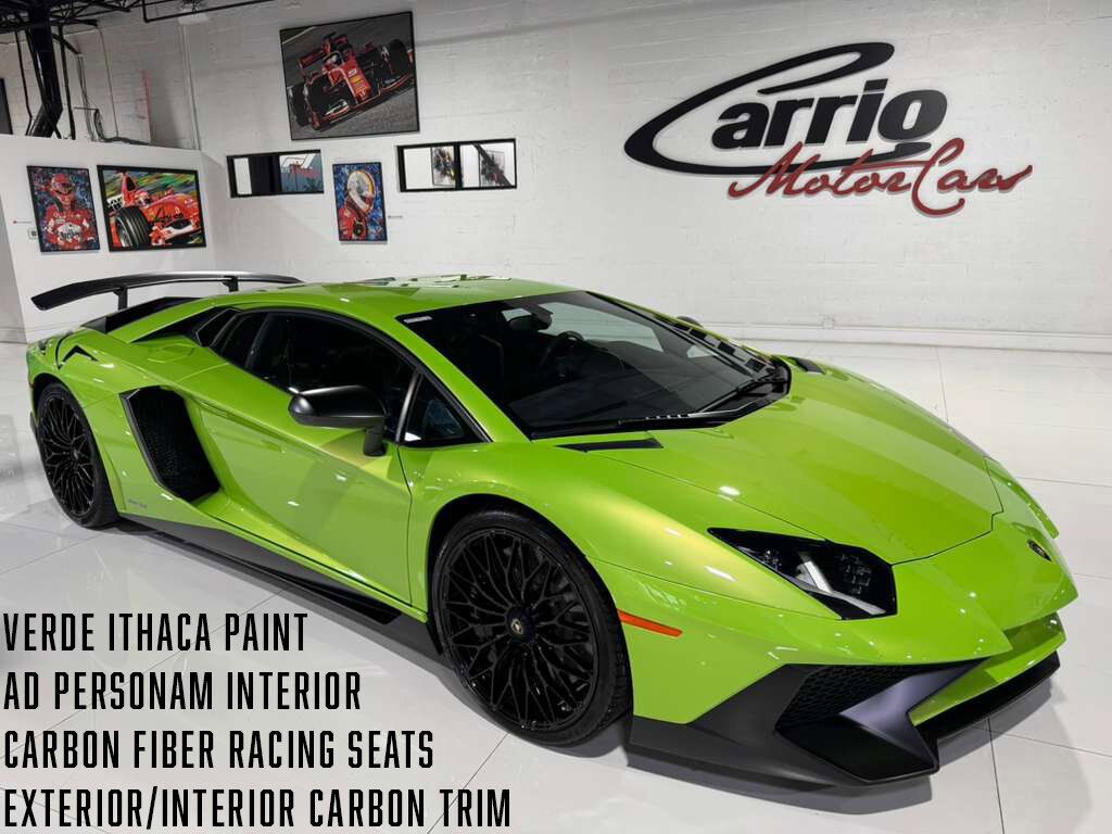 2016 Lamborghini Aventador LP 750-4 Superveloce Verde Ithaca paint, Ad Personam interior, carbon galore AND MORE!!! Fort Lauderdale FL