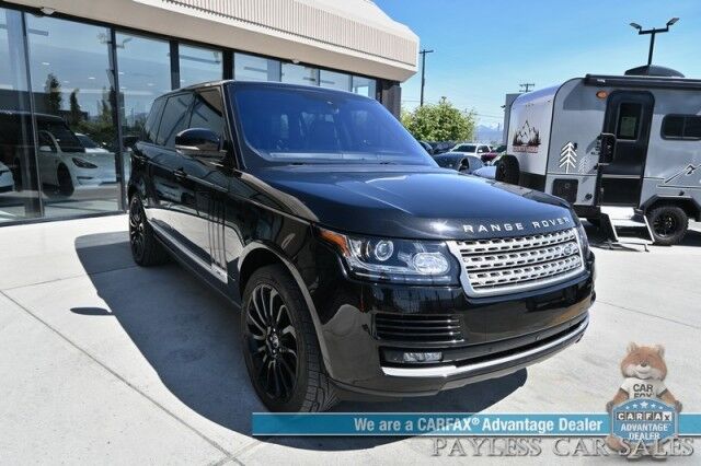 2016 Land Rover Range Rover / Supercharged 5.0L V8 LWB / 4X4 / Vission Pkg / Power & Heated Leather Seats / Heated Steering Wheel / Panoramic Sunroof / Navigation / Meridian Speakers / Blind Spot Alert / Bluetooth / Backup Camera / Tow Pkg Anchorage AK