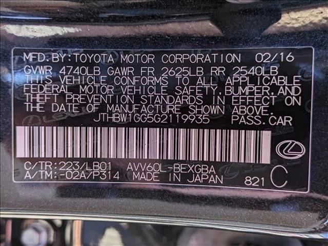 2016 Lexus ES 300h Hybrid Roseville CA