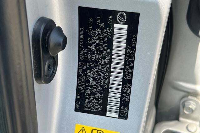 2016 Lexus ES 350 Roseville CA