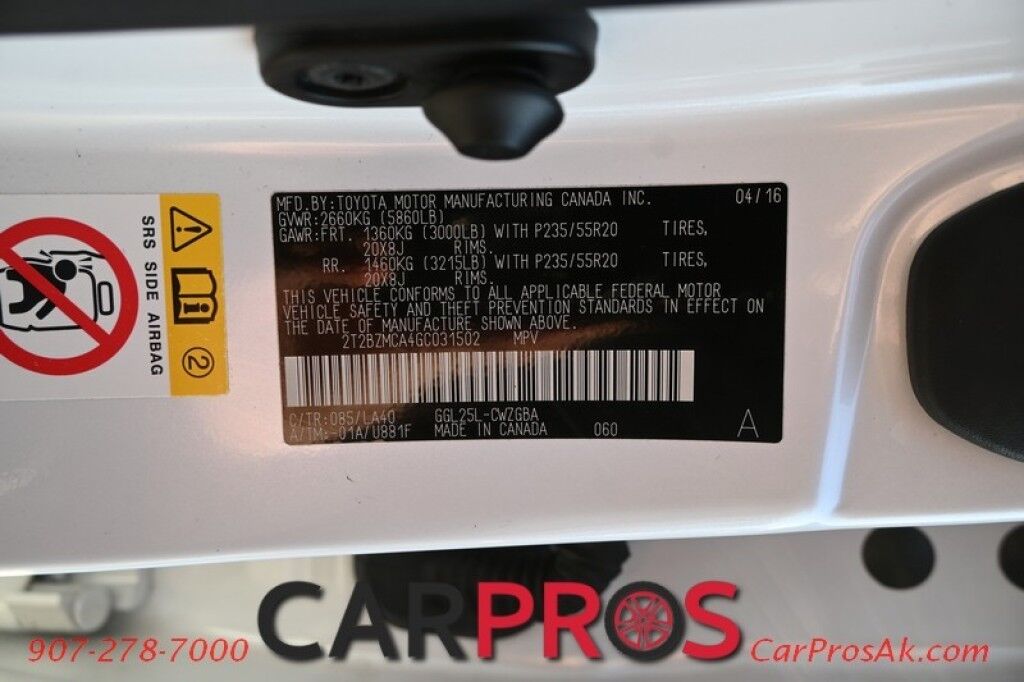 2016 Lexus RX 350 AWD - 3.5L V6 - Luxury Package - Heated and Cooled Leather Seats - Heated Steering Wheel - Heads Up Display - NAV - Mark Levinson Premium Audio - Panoramic Sunroof - Blind Spot Monitor & Lane Departure Alert - Park Sensors Anchorage AK