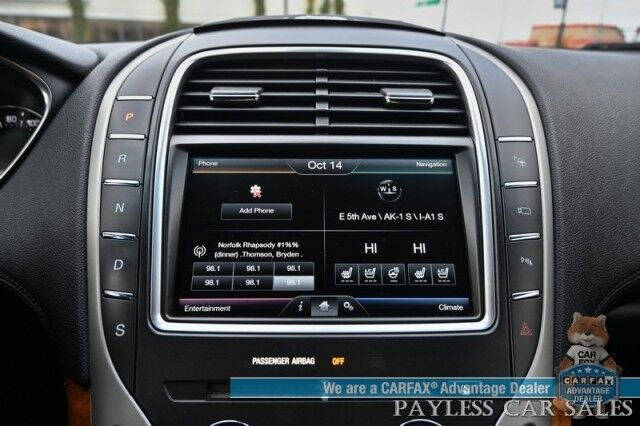 2016 Lincoln MKX Reserve / AWD / Tech & Driver Assist Pkg / Luxury Pkg / Auto Start / Heated & Cooled Leather Seats / Heated Steering / NAV / Sunroof / REVEL II Audio / Adaptive Cruise / Lane Depart & Blind Spot / Block Heater Anchorage AK
