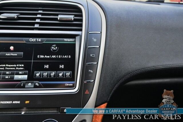 2016 Lincoln MKX Reserve / AWD / Tech & Driver Assist Pkg / Luxury Pkg / Auto Start / Heated & Cooled Leather Seats / Heated Steering / NAV / Sunroof / REVEL II Audio / Adaptive Cruise / Lane Depart & Blind Spot / Block Heater Anchorage AK