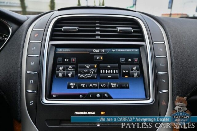 2016 Lincoln MKX Reserve / AWD / Tech & Driver Assist Pkg / Luxury Pkg / Auto Start / Heated & Cooled Leather Seats / Heated Steering / NAV / Sunroof / REVEL II Audio / Adaptive Cruise / Lane Depart & Blind Spot / Block Heater Anchorage AK