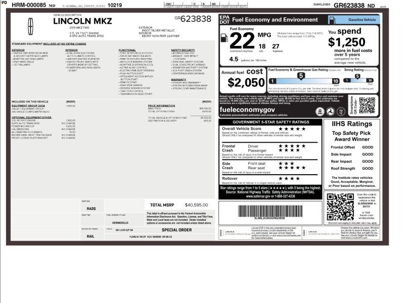 2016 Lincoln MKZ Arlington VA
