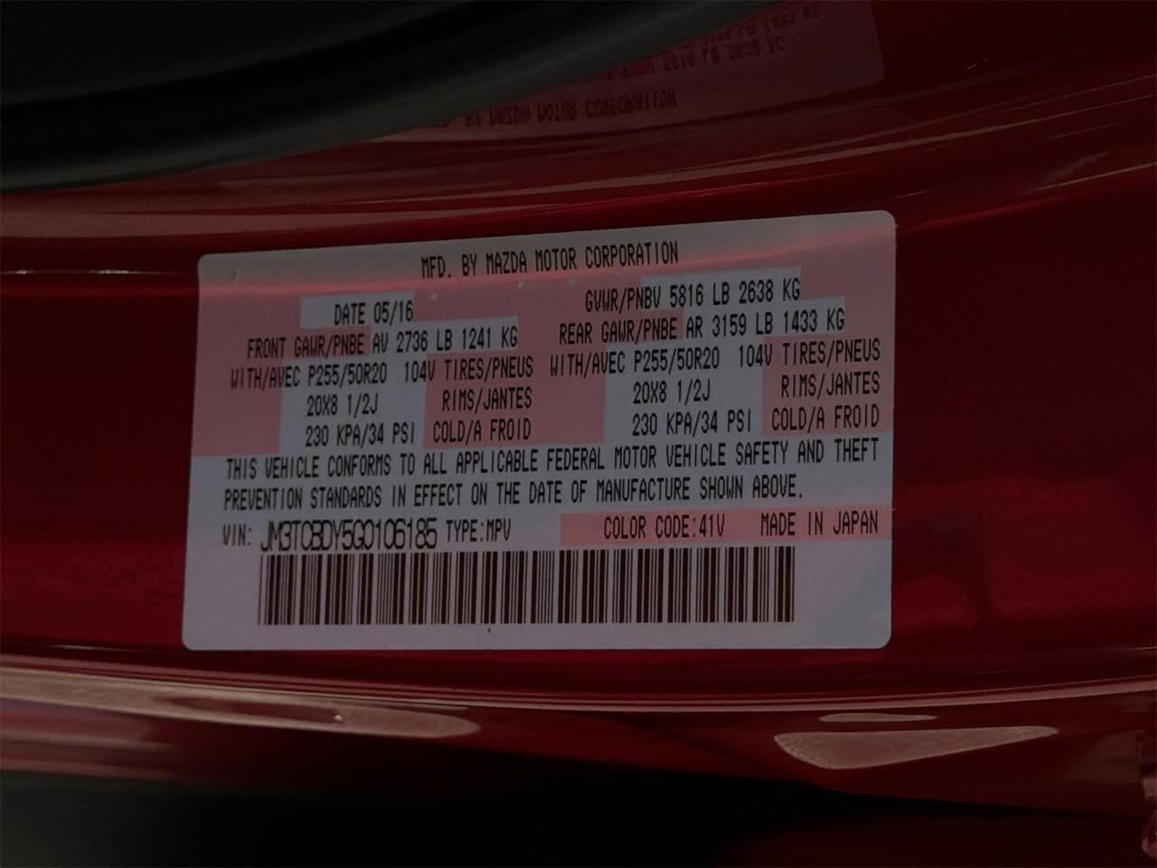 2016 MAZDA CX-9 Grand Touring Hagerstown MD