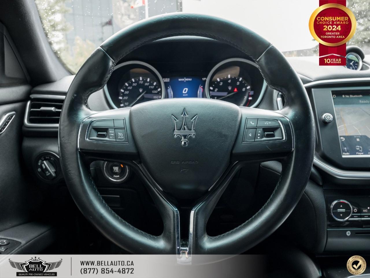 2016 Maserati Ghibli NAVI | B.CAM | B.SPOT | SUNROOF | LTHR | KEYLESS Toronto ON