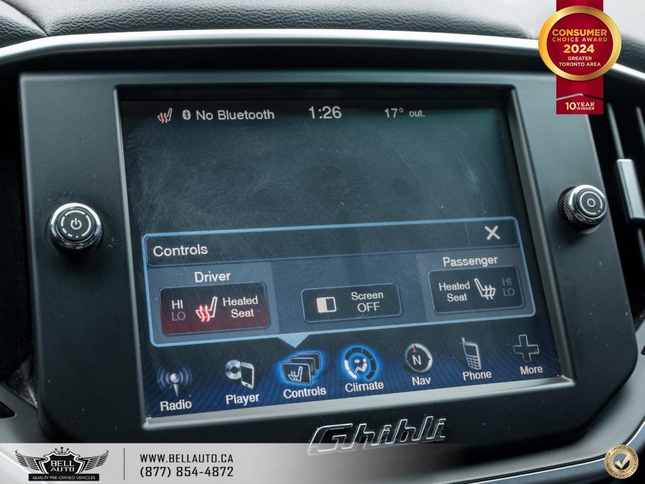 2016 Maserati Ghibli NAVI | B.CAM | B.SPOT | SUNROOF | LTHR | KEYLESS Toronto ON