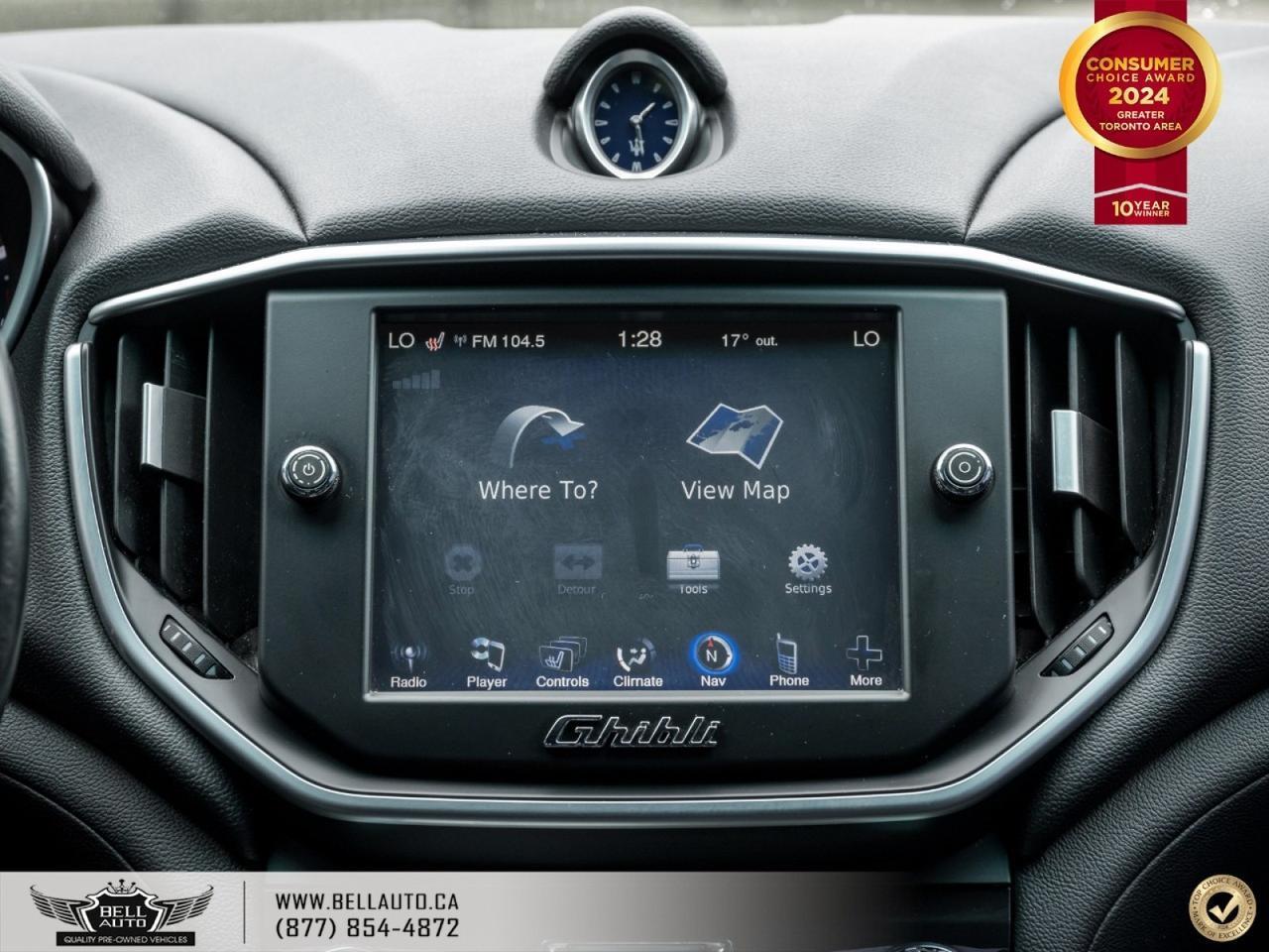 2016 Maserati Ghibli NAVI | B.CAM | B.SPOT | SUNROOF | LTHR | KEYLESS Toronto ON