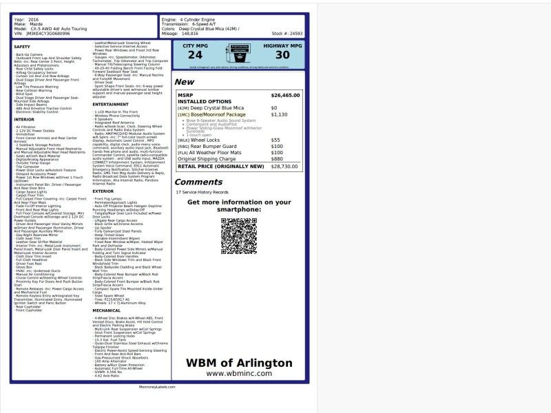 2016 Mazda CX-5 Touring AWD Arlington VA