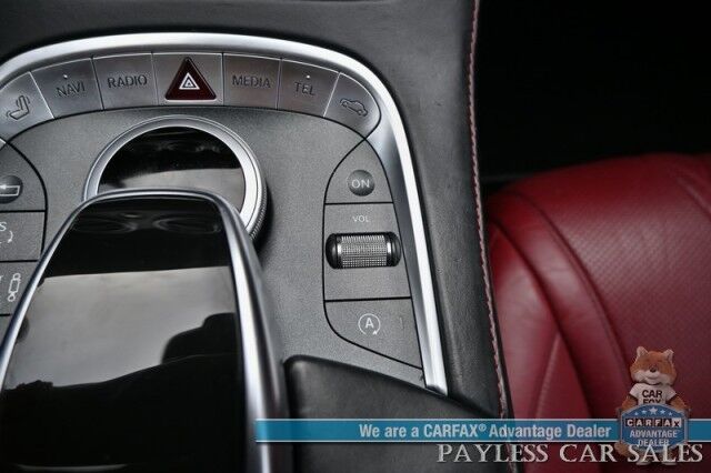 2016 Mercedes-Benz S-Class S550 Coupe / AWD / 4.7L Bi-Turbo V8 / Premium Pkg / Sport Pkg / Heated & Cooled Leather Seats / Heated Steering / Panoramic Sunroof / NAV / HUD / Burmester Speakers / Lane Depart & Blind Spot / Low Miles Anchorage AK