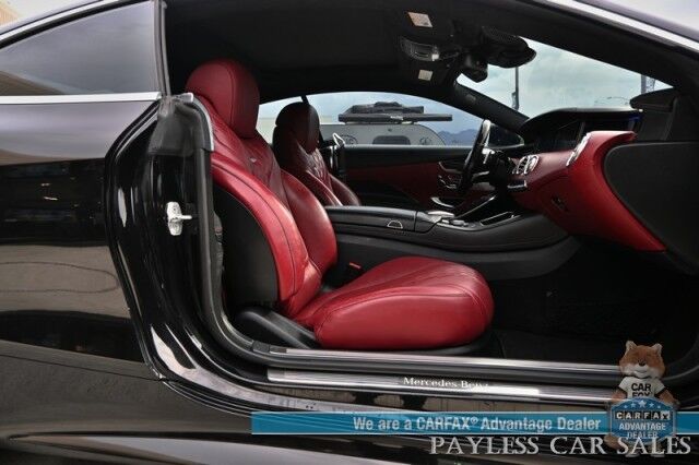 2016 Mercedes-Benz S-Class S550 Coupe / AWD / 4.7L Bi-Turbo V8 / Premium Pkg / Sport Pkg / Heated & Cooled Leather Seats / Heated Steering / Panoramic Sunroof / NAV / HUD / Burmester Speakers / Lane Depart & Blind Spot / Low Miles Anchorage AK