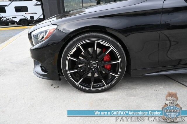 2016 Mercedes-Benz S-Class S550 Coupe / AWD / 4.7L Bi-Turbo V8 / Premium Pkg / Sport Pkg / Heated & Cooled Leather Seats / Heated Steering / Panoramic Sunroof / NAV / HUD / Burmester Speakers / Lane Depart & Blind Spot / Low Miles Anchorage AK