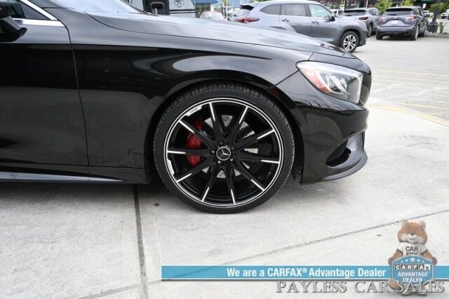 2016 Mercedes-Benz S-Class S550 Coupe / AWD / 4.7L Bi-Turbo V8 / Premium Pkg / Sport Pkg / Heated & Cooled Leather Seats / Heated Steering / Panoramic Sunroof / NAV / HUD / Burmester Speakers / Lane Depart & Blind Spot / Low Miles Anchorage AK