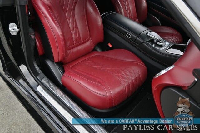 2016 Mercedes-Benz S-Class S550 Coupe / AWD / 4.7L Bi-Turbo V8 / Premium Pkg / Sport Pkg / Heated & Cooled Leather Seats / Heated Steering / Panoramic Sunroof / NAV / HUD / Burmester Speakers / Lane Depart & Blind Spot / Low Miles Anchorage AK