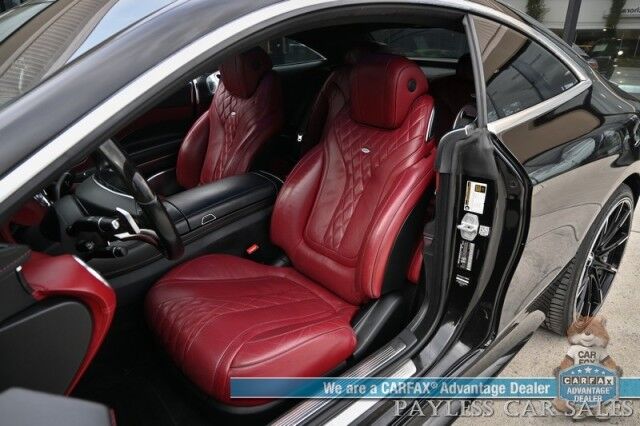2016 Mercedes-Benz S-Class S550 Coupe / AWD / 4.7L Bi-Turbo V8 / Premium Pkg / Sport Pkg / Heated & Cooled Leather Seats / Heated Steering / Panoramic Sunroof / NAV / HUD / Burmester Speakers / Lane Depart & Blind Spot / Low Miles Anchorage AK