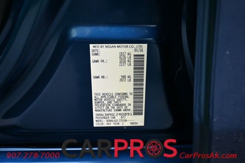 2016 Nissan Altima 2.5 SR Anchorage AK