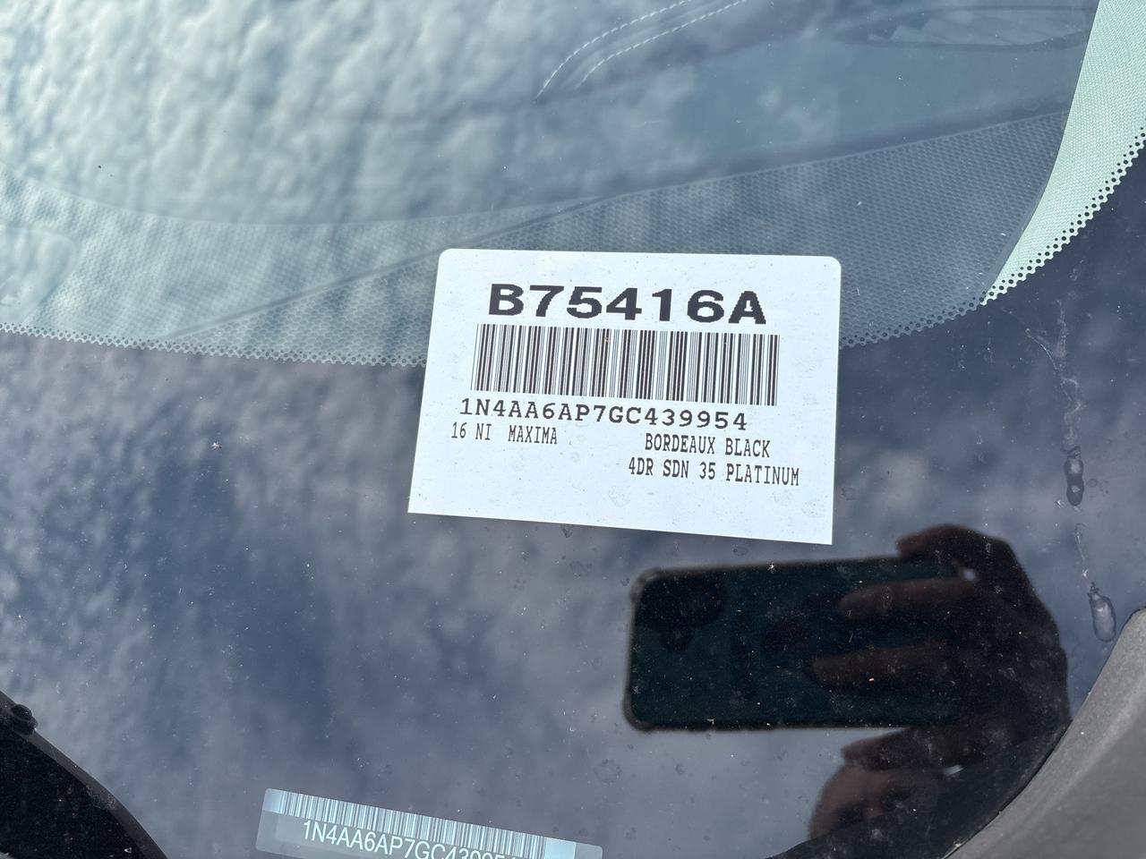 2016 Nissan Maxima Platinum Hagerstown MD