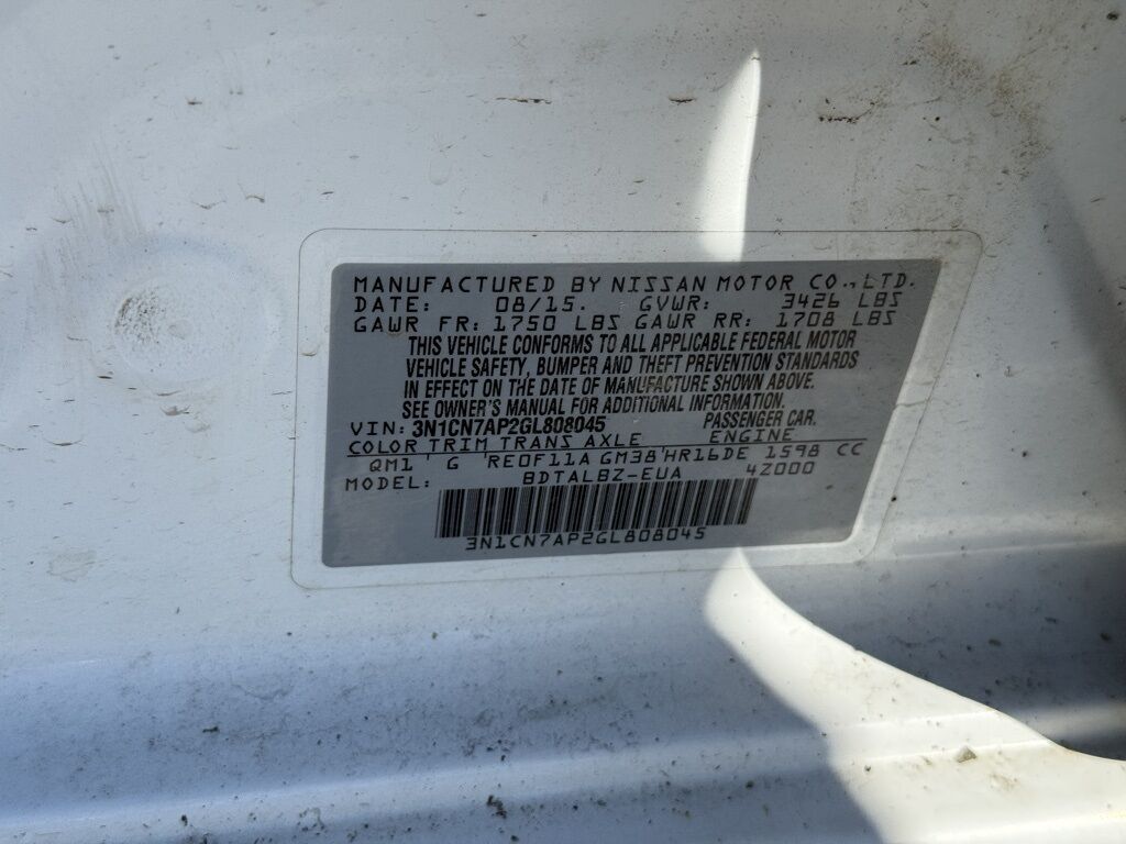 2016 Nissan Versa 1.6 SV Crestwood KY