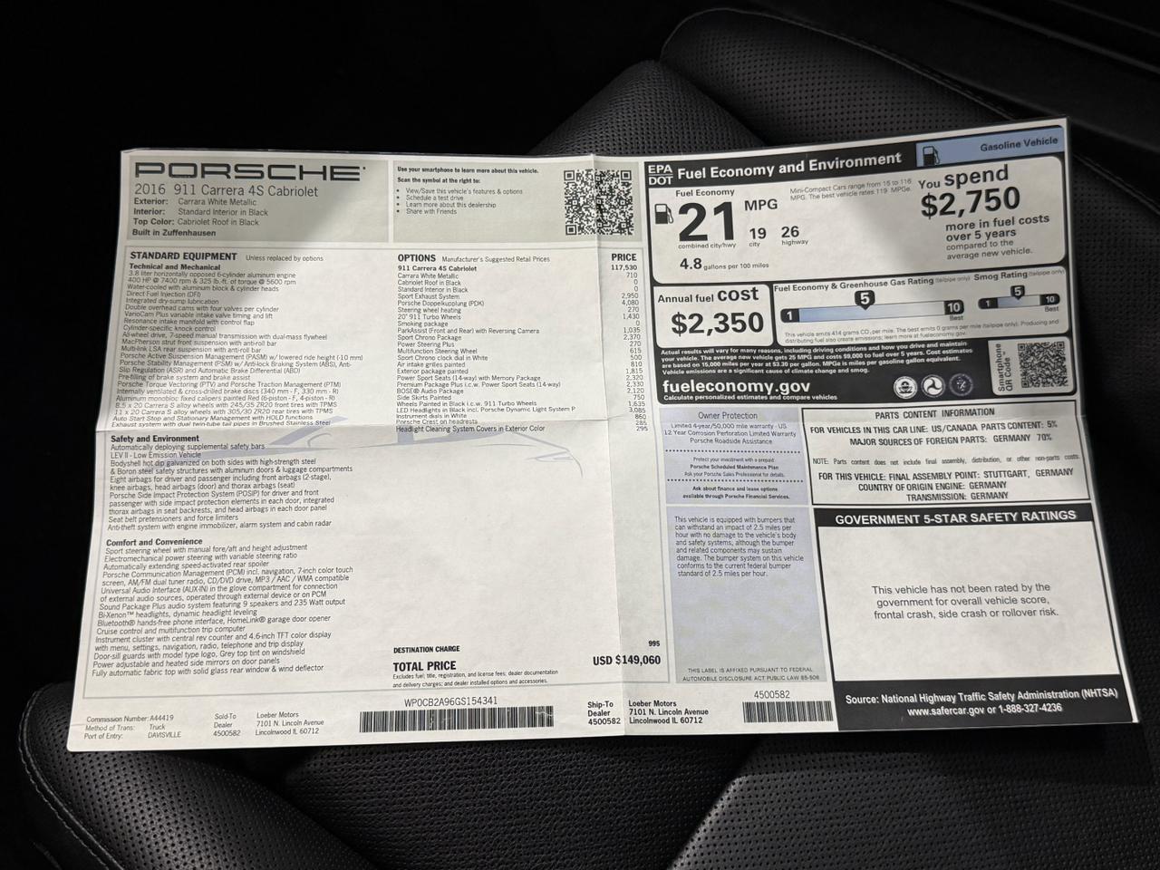 2016 Porsche 911 Carrera 4S Newark DE