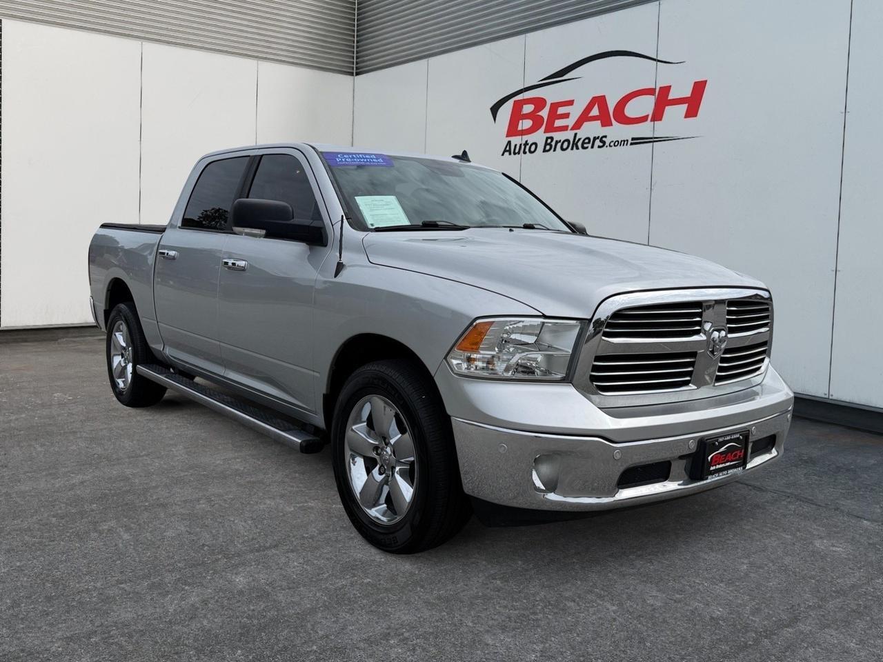 2016 Ram 1500 Big Horn, BACKUP CAMERA, BLUETOOTH, TONNEAU COVER, POWER/HEATED MIRRORS, BED LINER, TOW PACKAGE, UNIVERSAL GARAGE DOOR OPENER, KEYLESS ENTRY, CLEAN CARFAX, LOW MILES, COME AND TEST DRIVE TODAY!