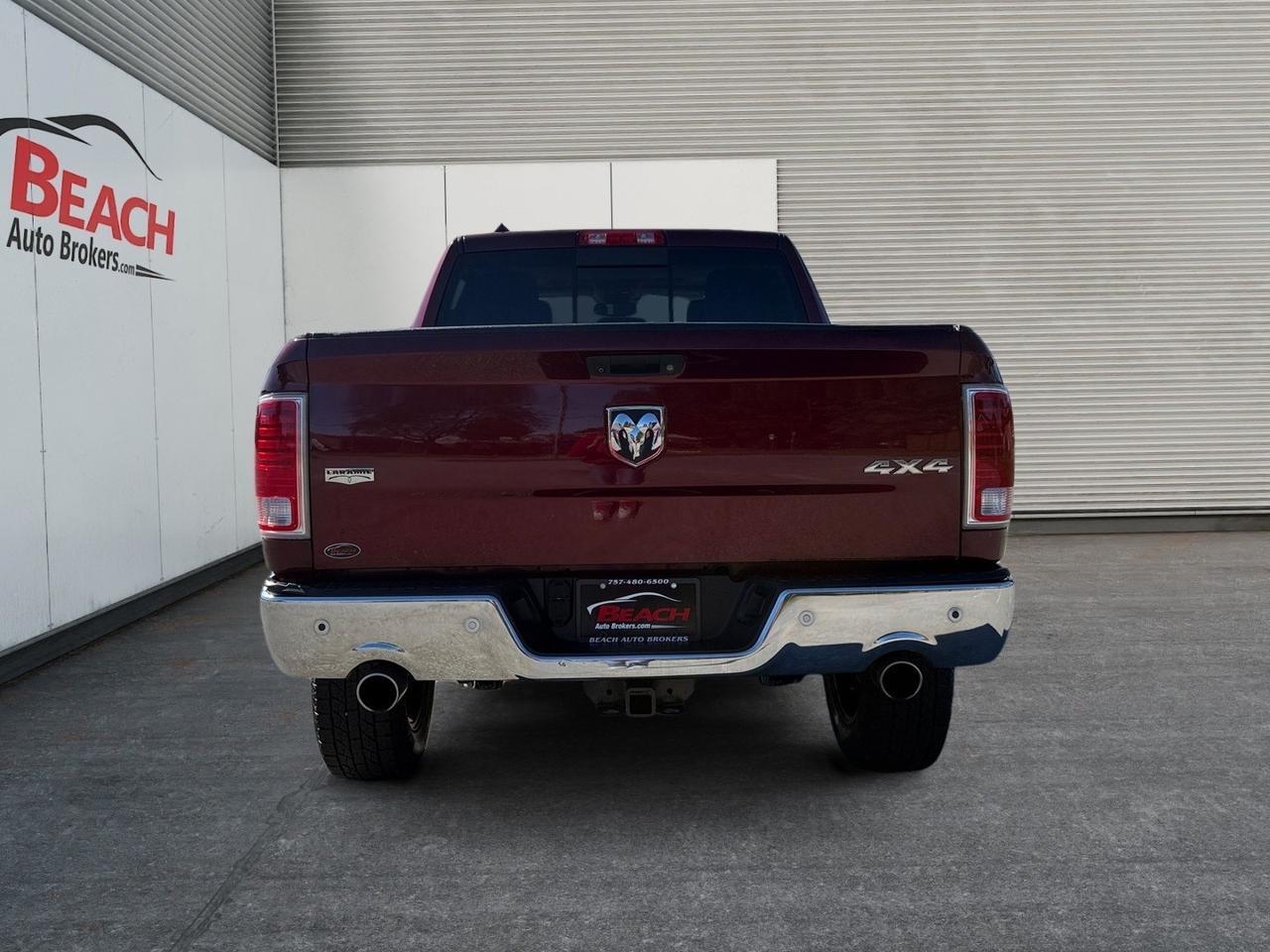 2016 Ram 1500 Laramie, BACKUP CAMERA, ALPINE SPEAKERS, HEATED STEERING WHEEL, HEATED AND VENTILATED SEATS, POWER REAR SLIDING WINDOW, POWER FOLD MIRRORS, NAVIGATION, POWER SUNROOF, REMOTE START, COME BY AND MAKE THIS TRUCK YOURS TODAY! Norfolk VA