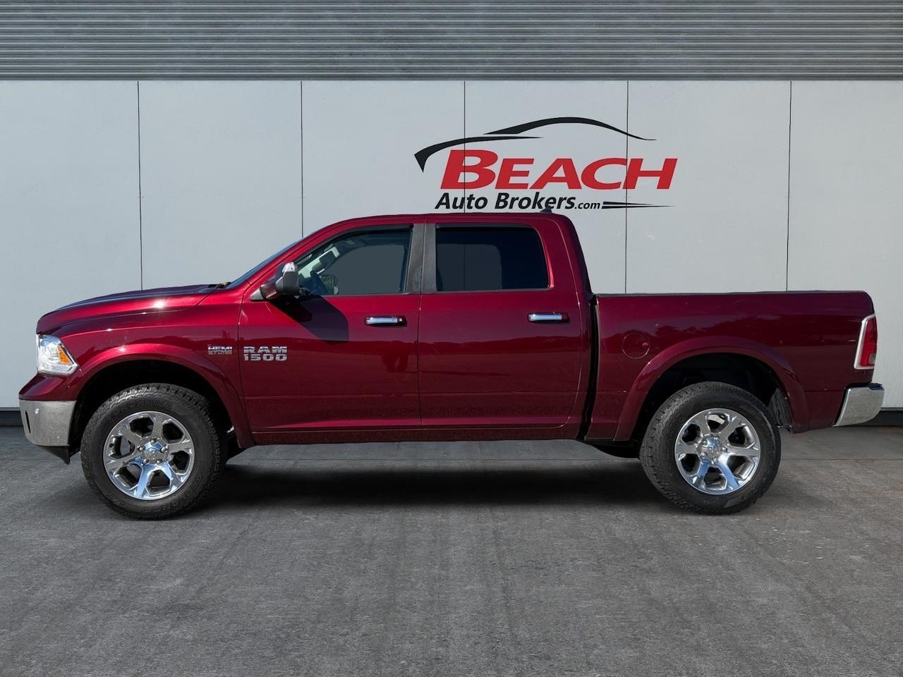 2016 Ram 1500 Laramie, BACKUP CAMERA, ALPINE SPEAKERS, HEATED STEERING WHEEL, HEATED AND VENTILATED SEATS, POWER REAR SLIDING WINDOW, POWER FOLD MIRRORS, NAVIGATION, POWER SUNROOF, REMOTE START, COME BY AND MAKE THIS TRUCK YOURS TODAY!