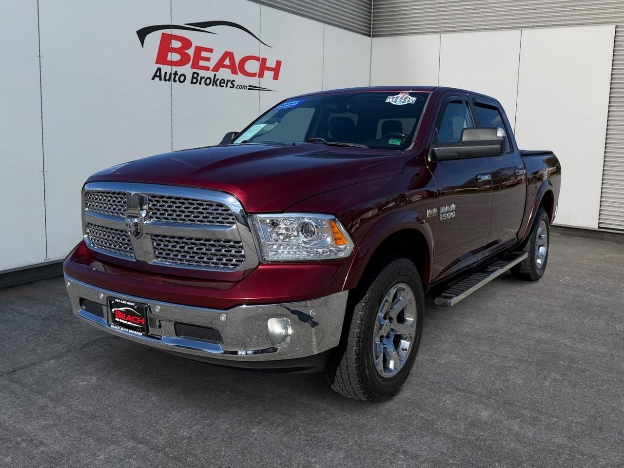 2016 Ram 1500 Laramie, HEATED/VENTILATED SEATS, HEATED REAR SEATS, SUNROOF, TONNEAU COVER, ALPINE SPEAKERS, POWER FOLDING MIRRORS, UNIVERSAL GARAGE DOOR OPENER, BED LINER, TOW PACKAGE, POWER SLIDING REAR WINDOW, CLEAN CARFAX!