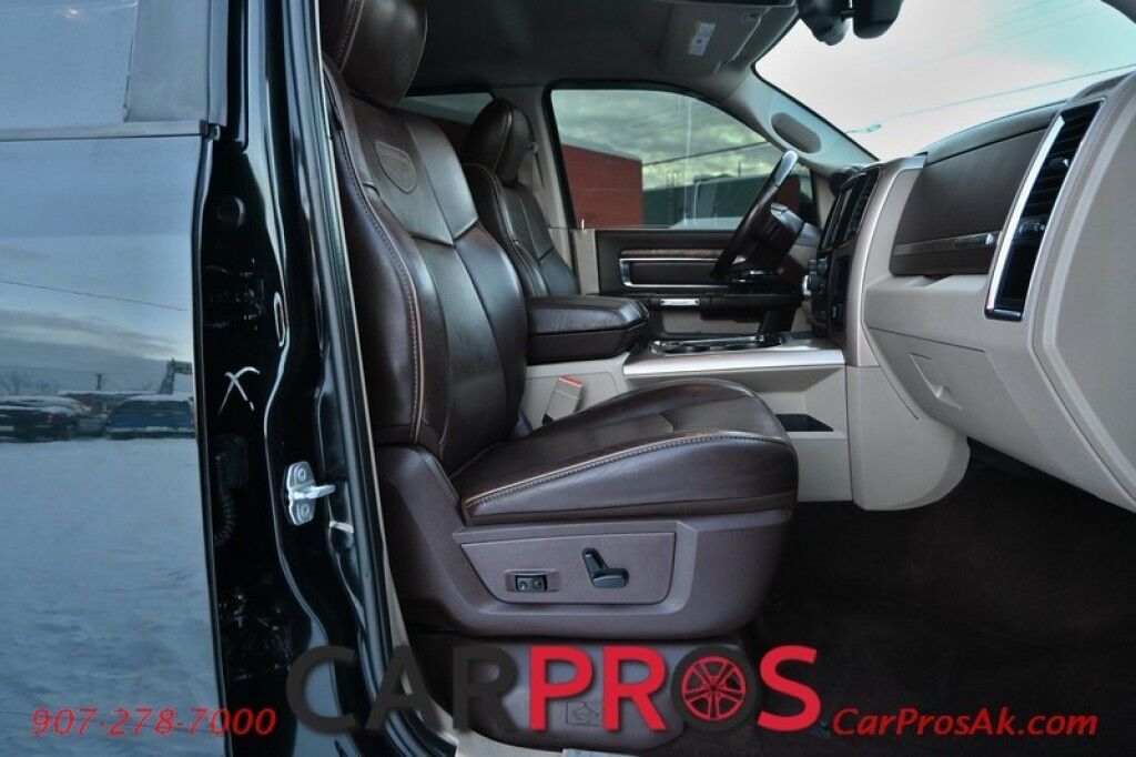 2016 Ram 1500 Laramie Longhorn - 4X4 - Crew Cab - 5.7L HEMI V8 - Auto Start - Heated and Cooled Leather Seats - Navigation - Backup Camera - Tow Pkg - Front and Rear Parking Sensors - Tonneau Cover - Ram Boxes Anchorage AK