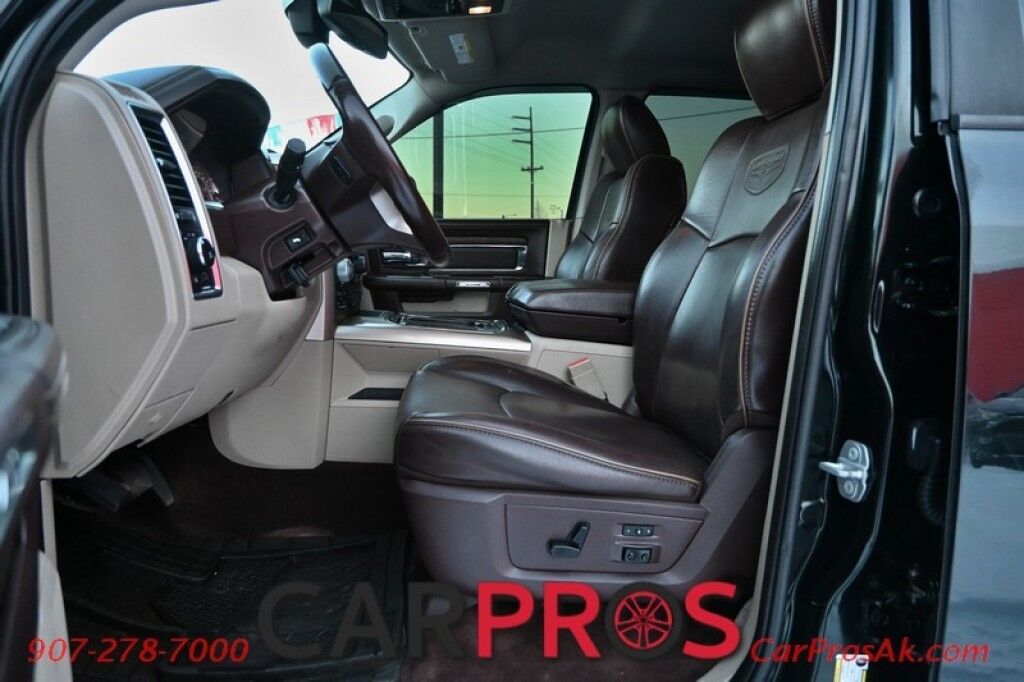 2016 Ram 1500 Laramie Longhorn - 4X4 - Crew Cab - 5.7L HEMI V8 - Auto Start - Heated and Cooled Leather Seats - Navigation - Backup Camera - Tow Pkg - Front and Rear Parking Sensors - Tonneau Cover - Ram Boxes Anchorage AK