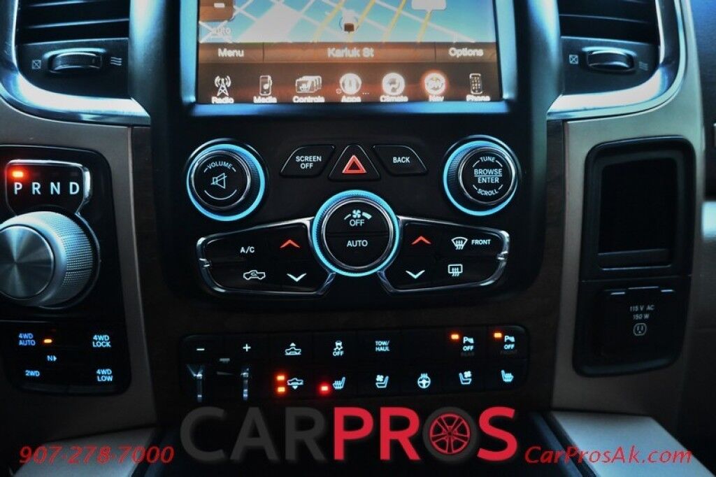 2016 Ram 1500 Laramie Longhorn - 4X4 - Crew Cab - 5.7L HEMI V8 - Auto Start - Heated and Cooled Leather Seats - Navigation - Backup Camera - Tow Pkg - Front and Rear Parking Sensors - Tonneau Cover - Ram Boxes Anchorage AK