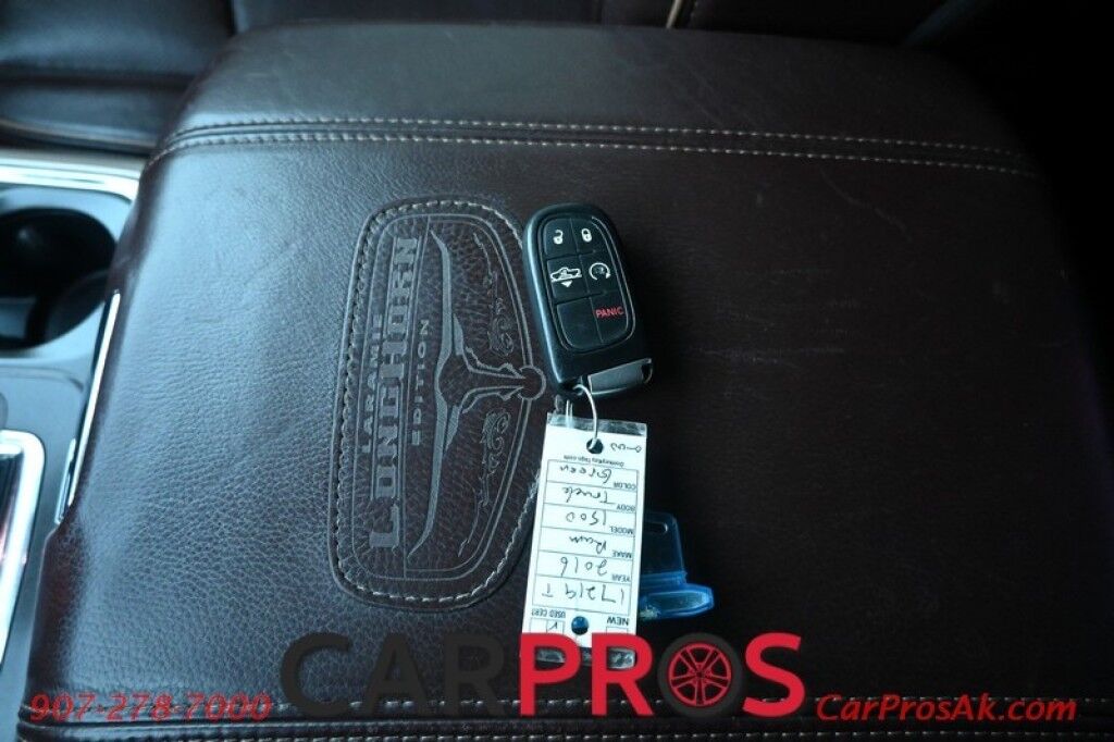 2016 Ram 1500 Laramie Longhorn - 4X4 - Crew Cab - 5.7L HEMI V8 - Auto Start - Heated and Cooled Leather Seats - Navigation - Backup Camera - Tow Pkg - Front and Rear Parking Sensors - Tonneau Cover - Ram Boxes Anchorage AK