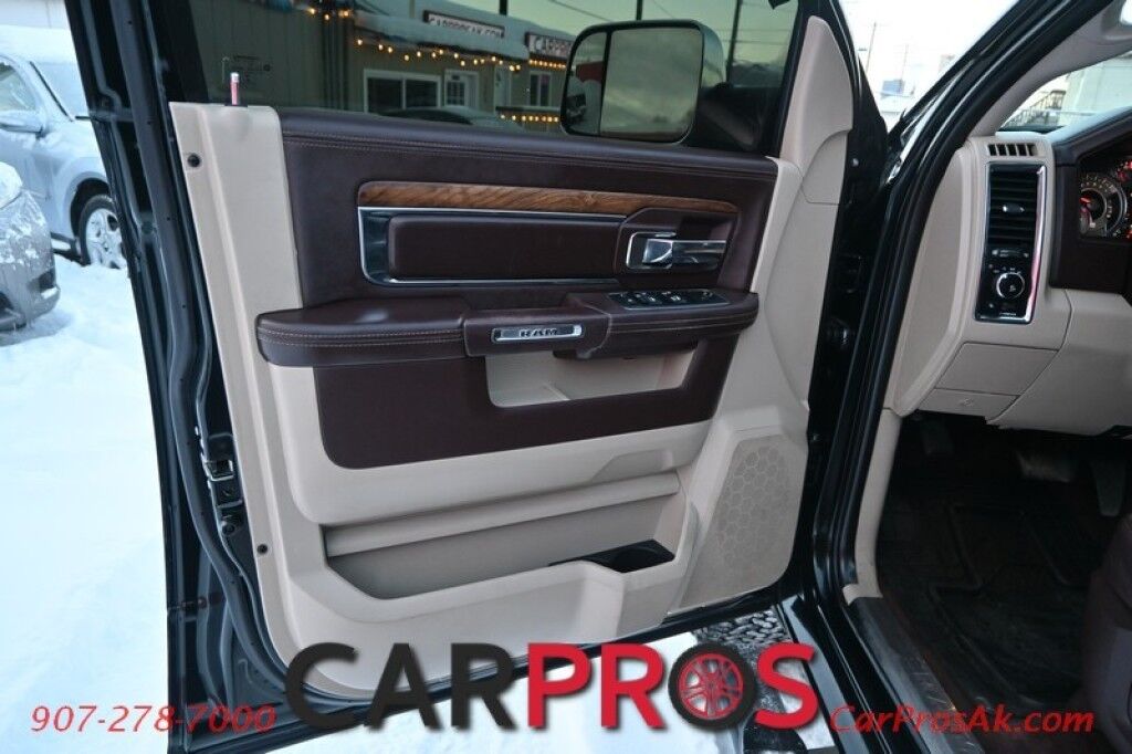 2016 Ram 1500 Laramie Longhorn - 4X4 - Crew Cab - 5.7L HEMI V8 - Auto Start - Heated and Cooled Leather Seats - Navigation - Backup Camera - Tow Pkg - Front and Rear Parking Sensors - Tonneau Cover - Ram Boxes Anchorage AK