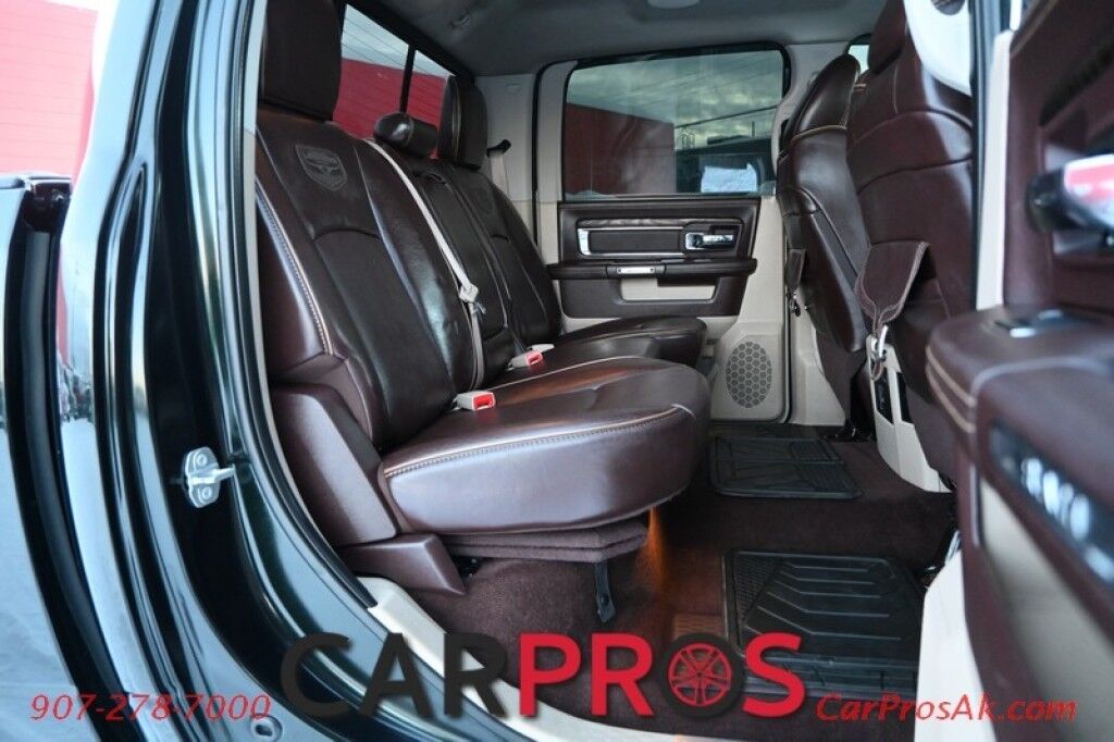 2016 Ram 1500 Laramie Longhorn - 4X4 - Crew Cab - 5.7L HEMI V8 - Auto Start - Heated and Cooled Leather Seats - Navigation - Backup Camera - Tow Pkg - Front and Rear Parking Sensors - Tonneau Cover - Ram Boxes Anchorage AK