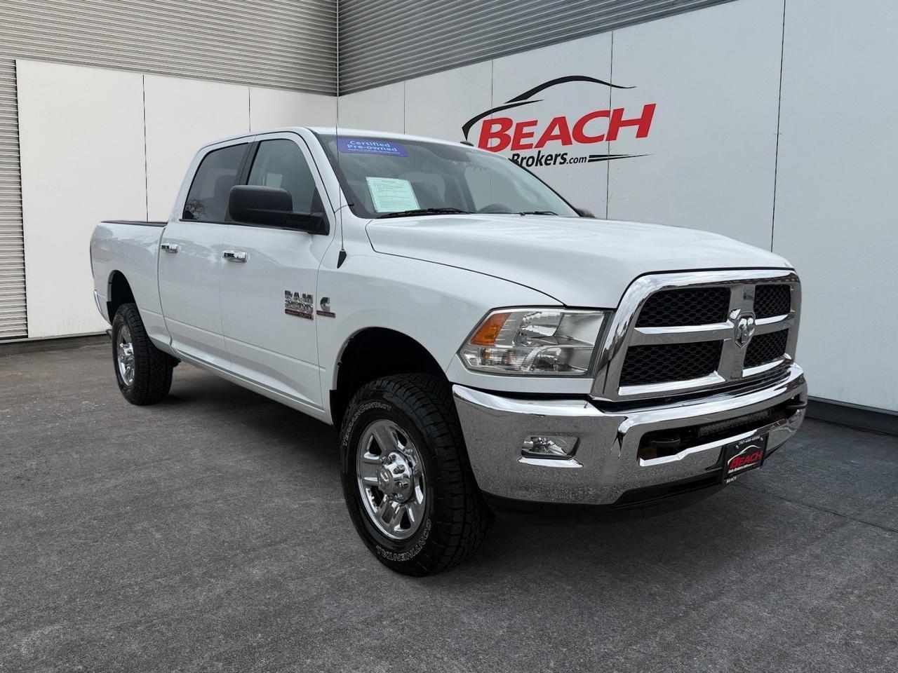 2016 Ram 2500 SLT, BLUETOOTH, POWER/HEATED MIRRORS, POWER SLIDING REAR WINDOW, TOW PACKAGE, BACKUP CAMERA, BED LINER, MANUAL FOLDING MIRRORS, CRUISE CONTROL, TOW HOOKS, BUILT TO TOW, READY TO ROLL!