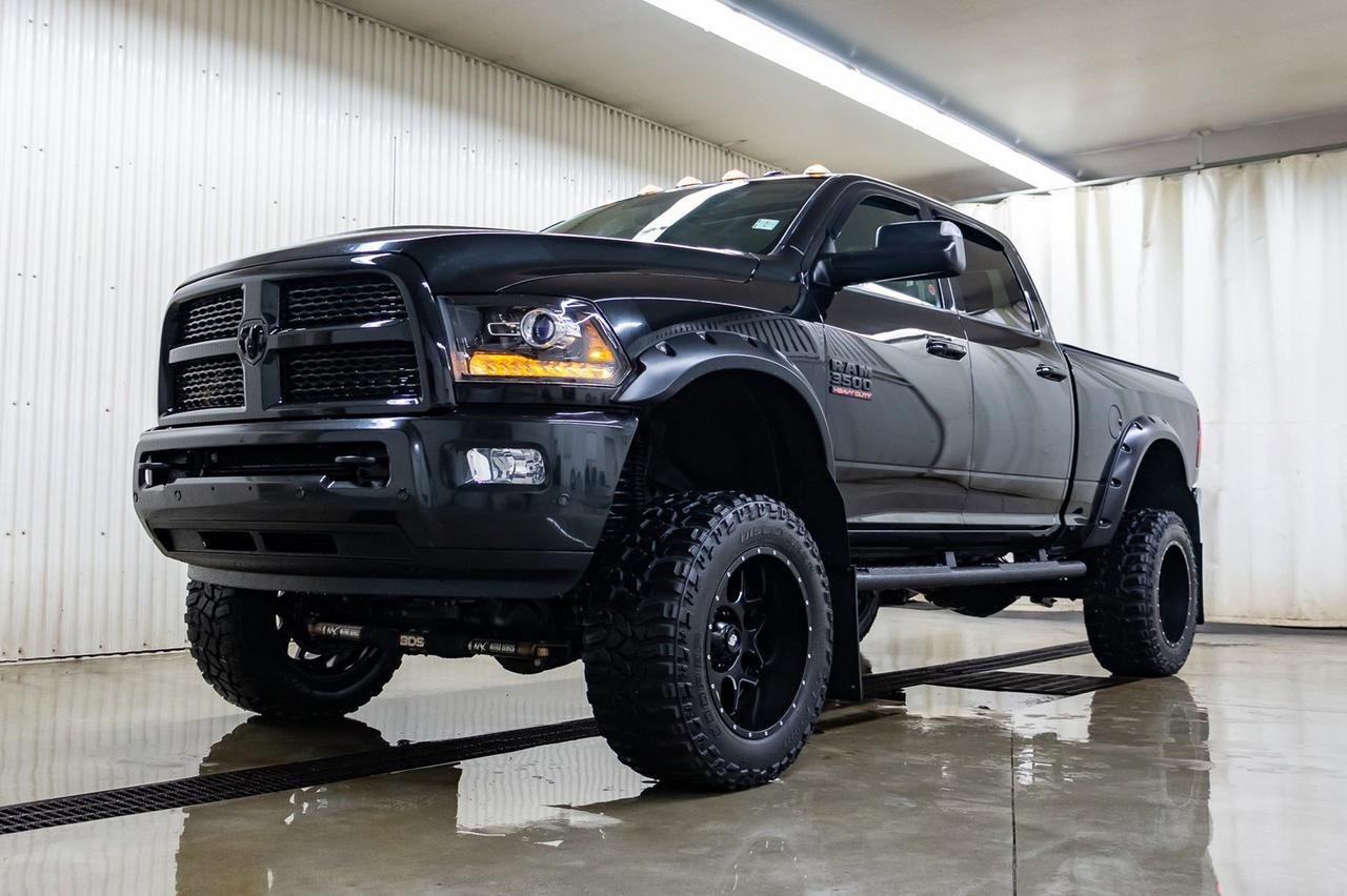 2016 Ram 3500 4x4 Crew Cab Laramie Manual Diesel Lift Red Deer AB