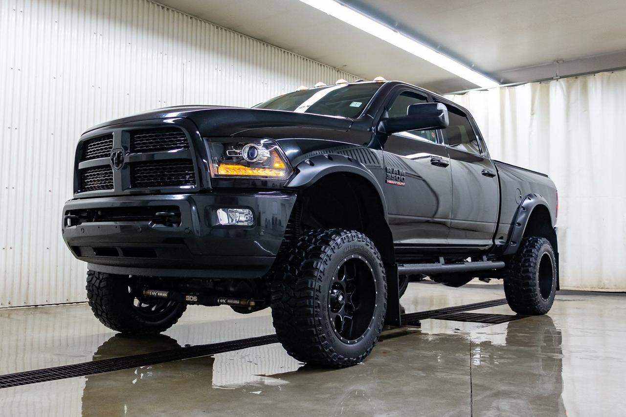 2016 Ram 3500 4x4 Crew Cab Laramie Manual Diesel Lift Red Deer AB