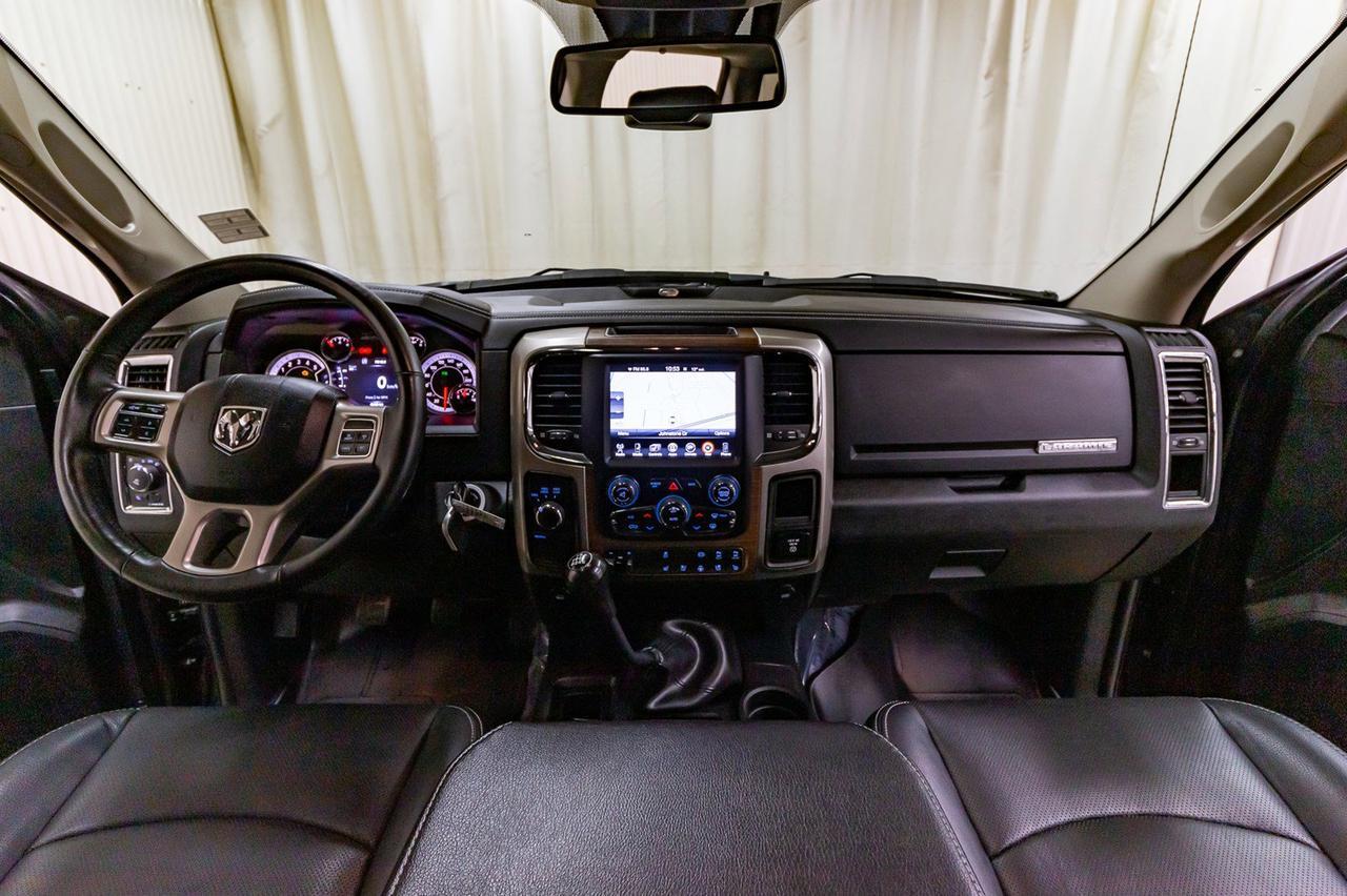 2016 Ram 3500 4x4 Crew Cab Laramie Manual Diesel Lift Red Deer AB