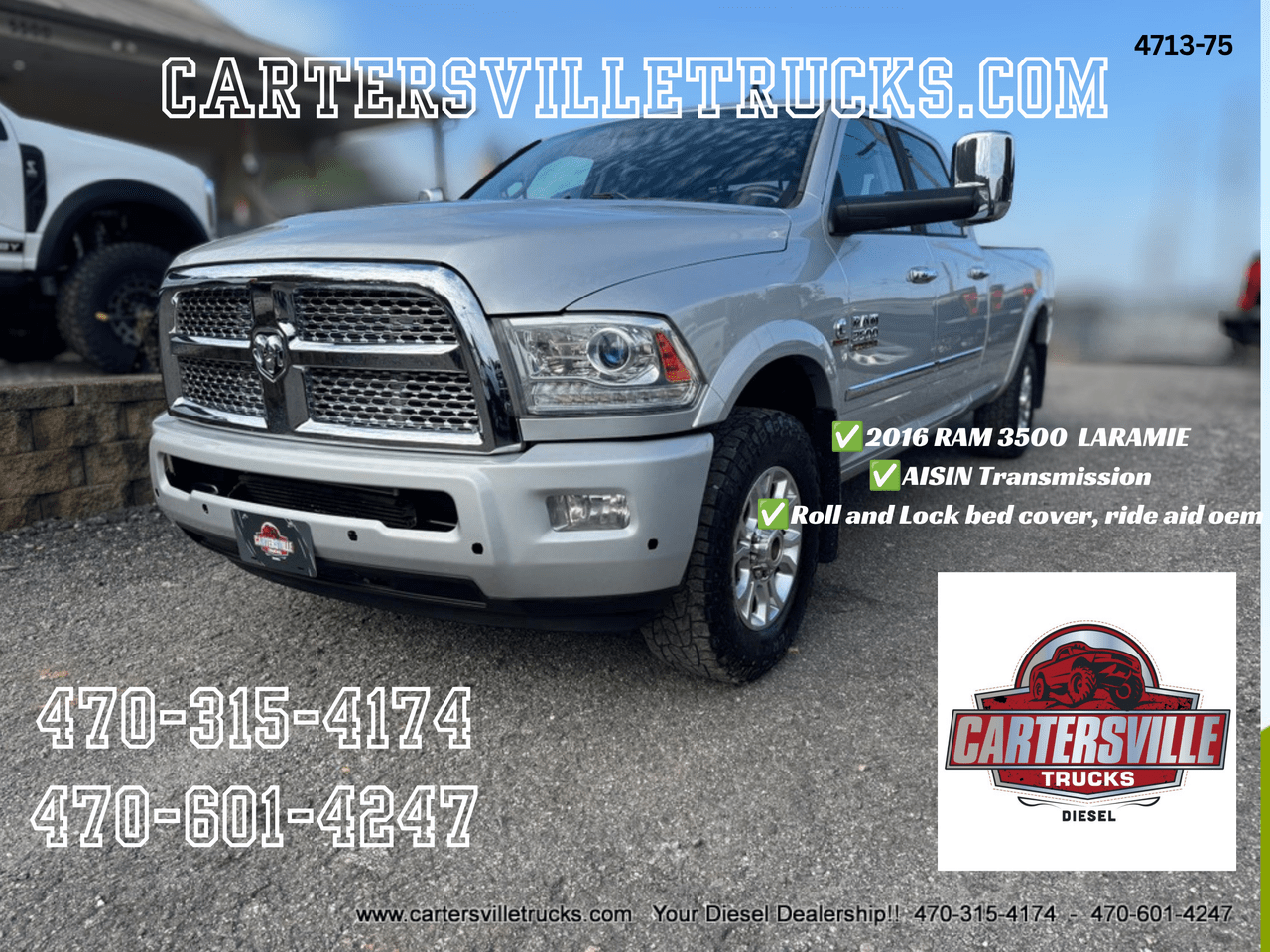 2016 Ram 3500 Laramie RWD - AISIN  - LWB
