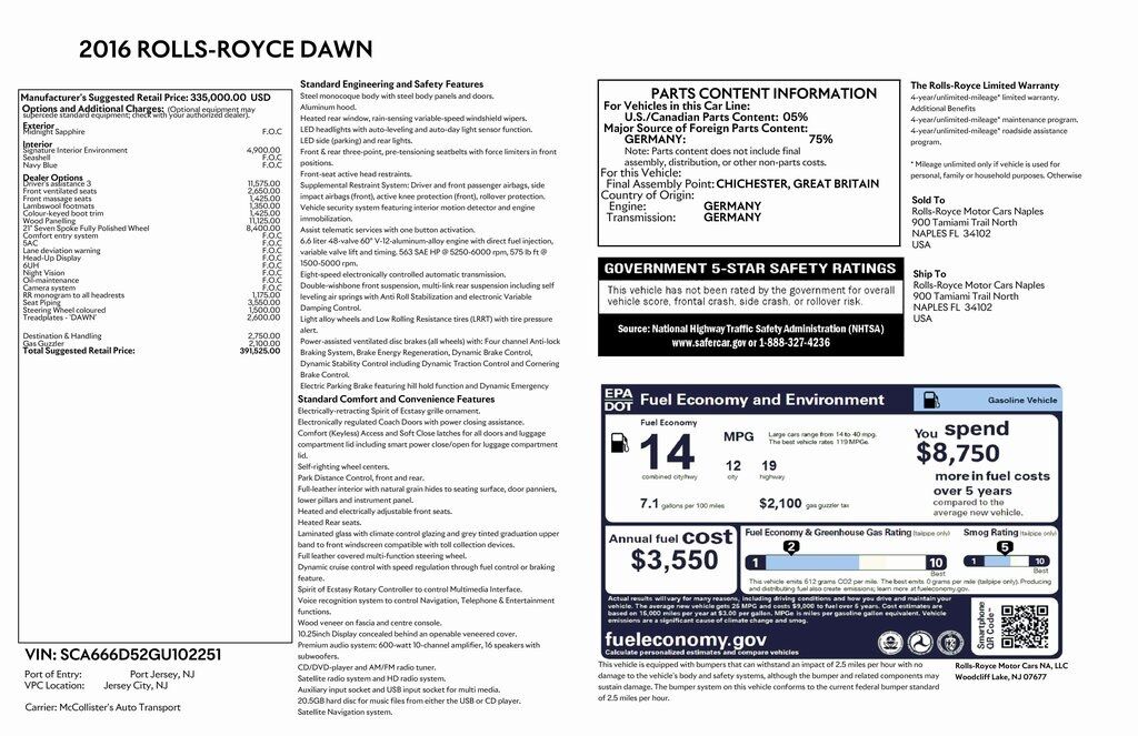 2016 Rolls-Royce Dawn Base Ft Lauderdale FL