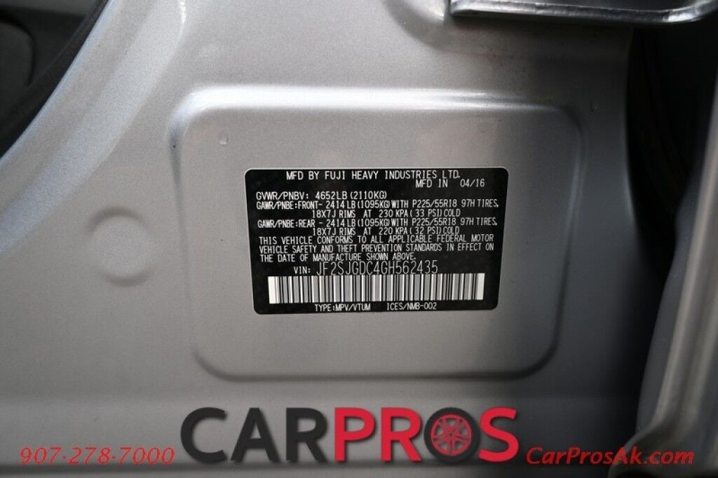 2016 Subaru Forester 2.0XT Premium - All Wheel Drive - Heated Front Seats - Sunroof - Bluetooth - Backup Camera - Power Windows & Door Locks - Alloy Wheels - Blind Spot Detection - 1 Owner Anchorage AK