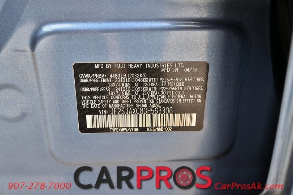 2016 Subaru Forester 2.5i Touring - AWD - Leather Heated Seats - Eyesight Pkg - Navigation - Panoramic Sunroof - Backup Camera - Bluetooth - Harman/Kardon Speakers - Keyless Entry w/ Push to Start - 1 Owner - Low Miles Anchorage AK