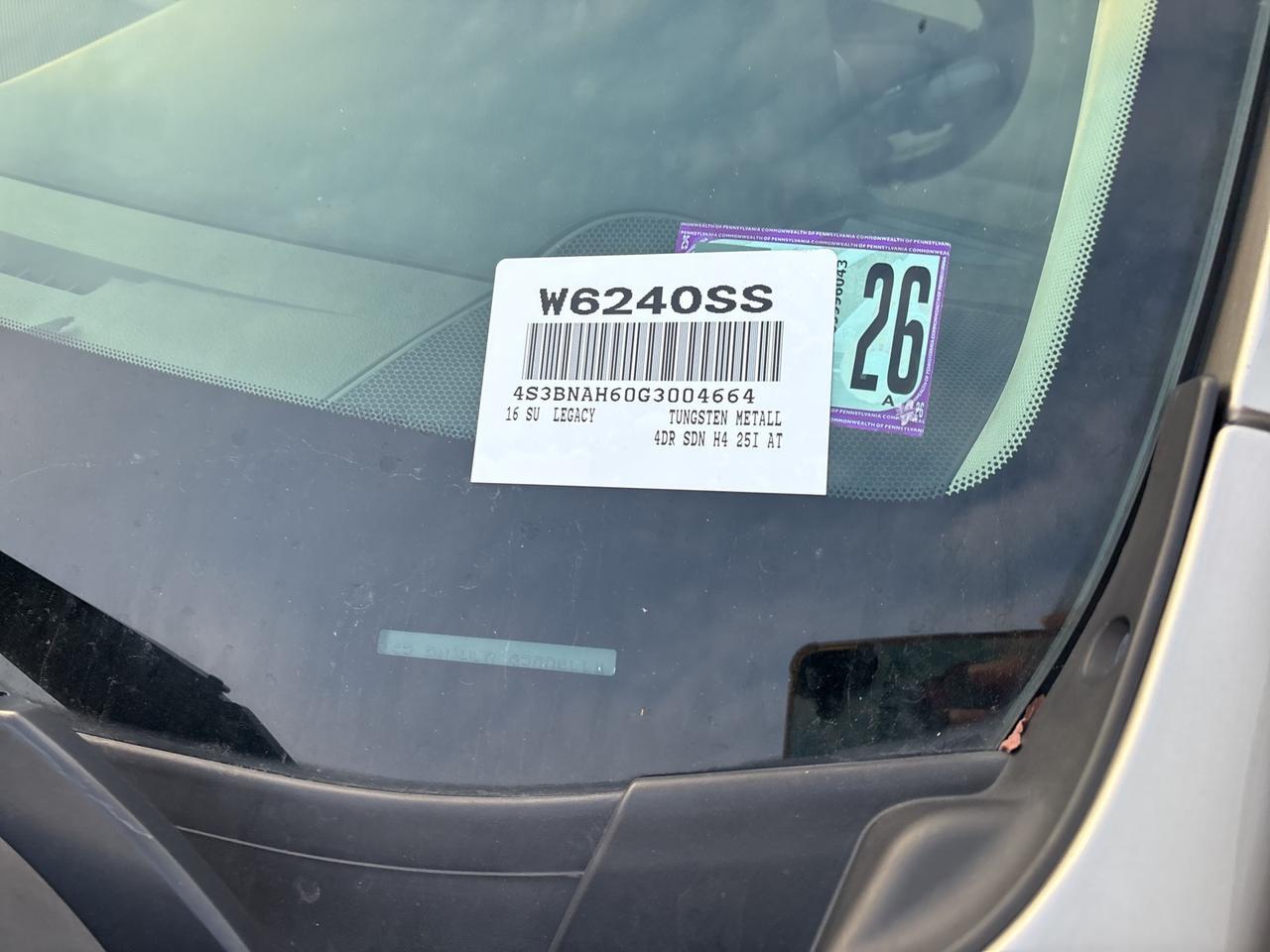 2016 Subaru Legacy 2.5i Hagerstown MD
