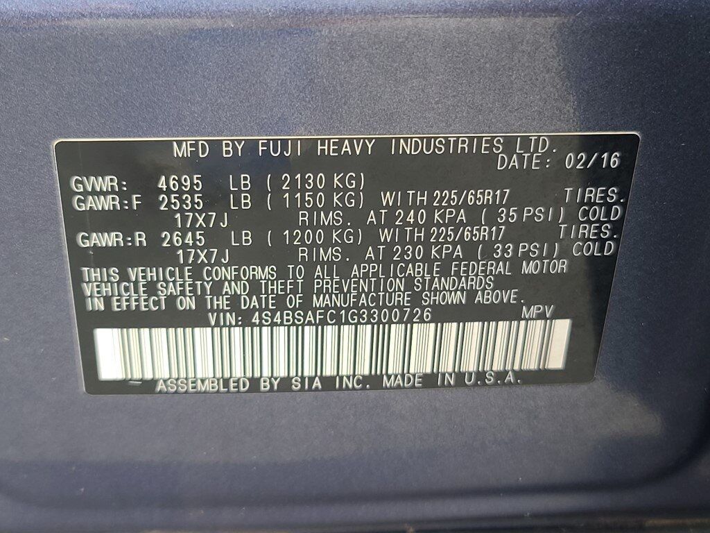 2016 Subaru Outback 2.5i Premium Springfield VA