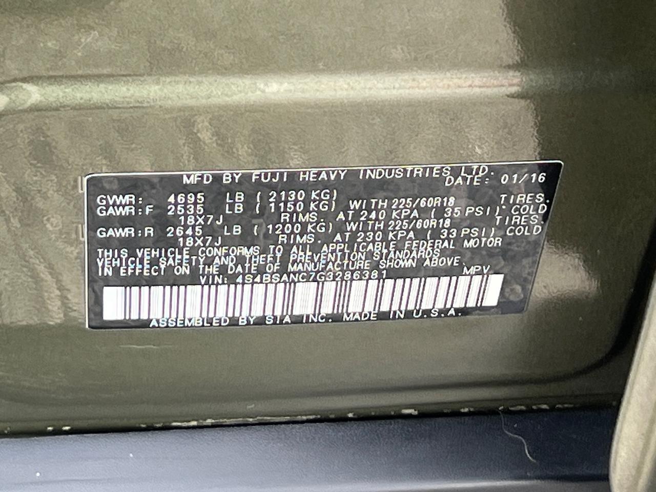 2016 Subaru Outback 2.5i Hagerstown MD