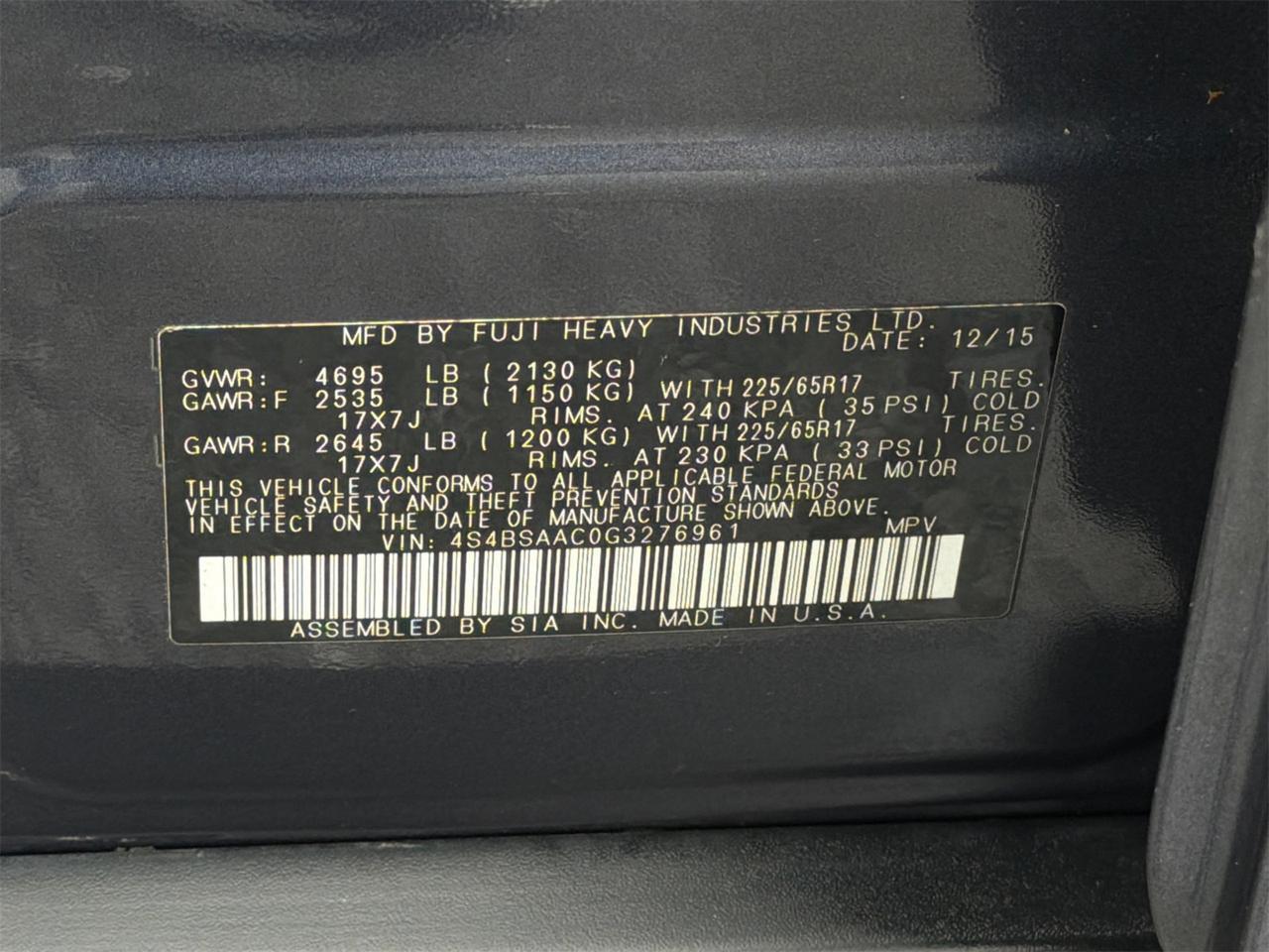 2016 Subaru Outback 2.5i Hagerstown MD