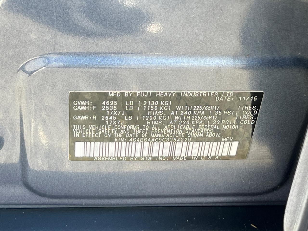 2016 Subaru Outback 2.5i Hagerstown MD