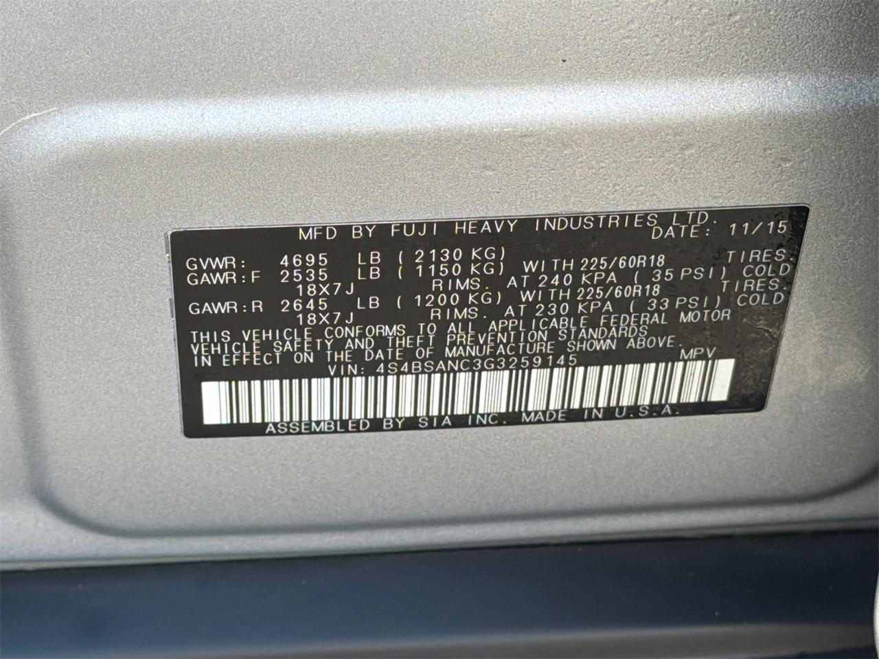 2016 Subaru Outback 2.5i Hagerstown MD