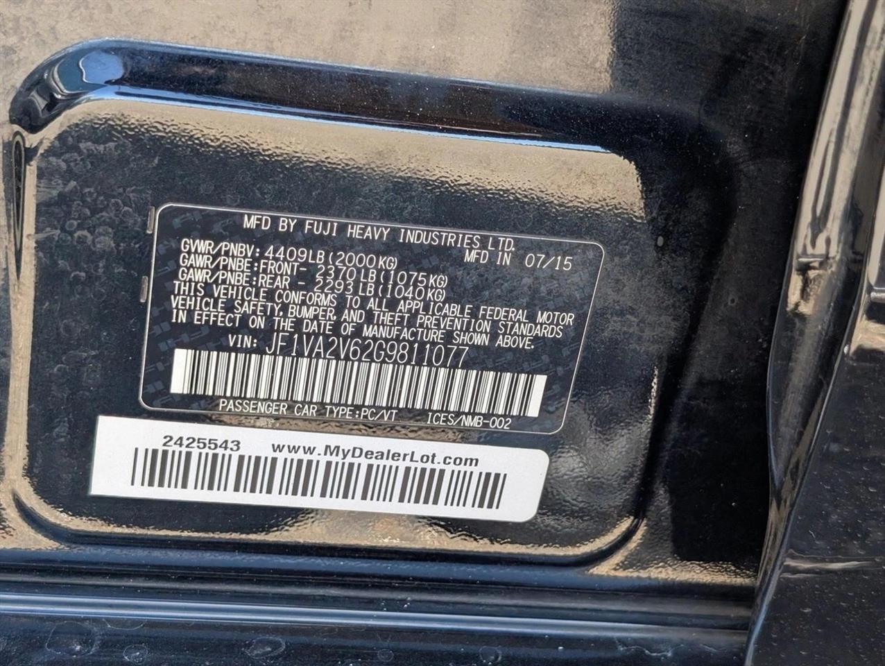 2016 Subaru WRX STI Roseville CA