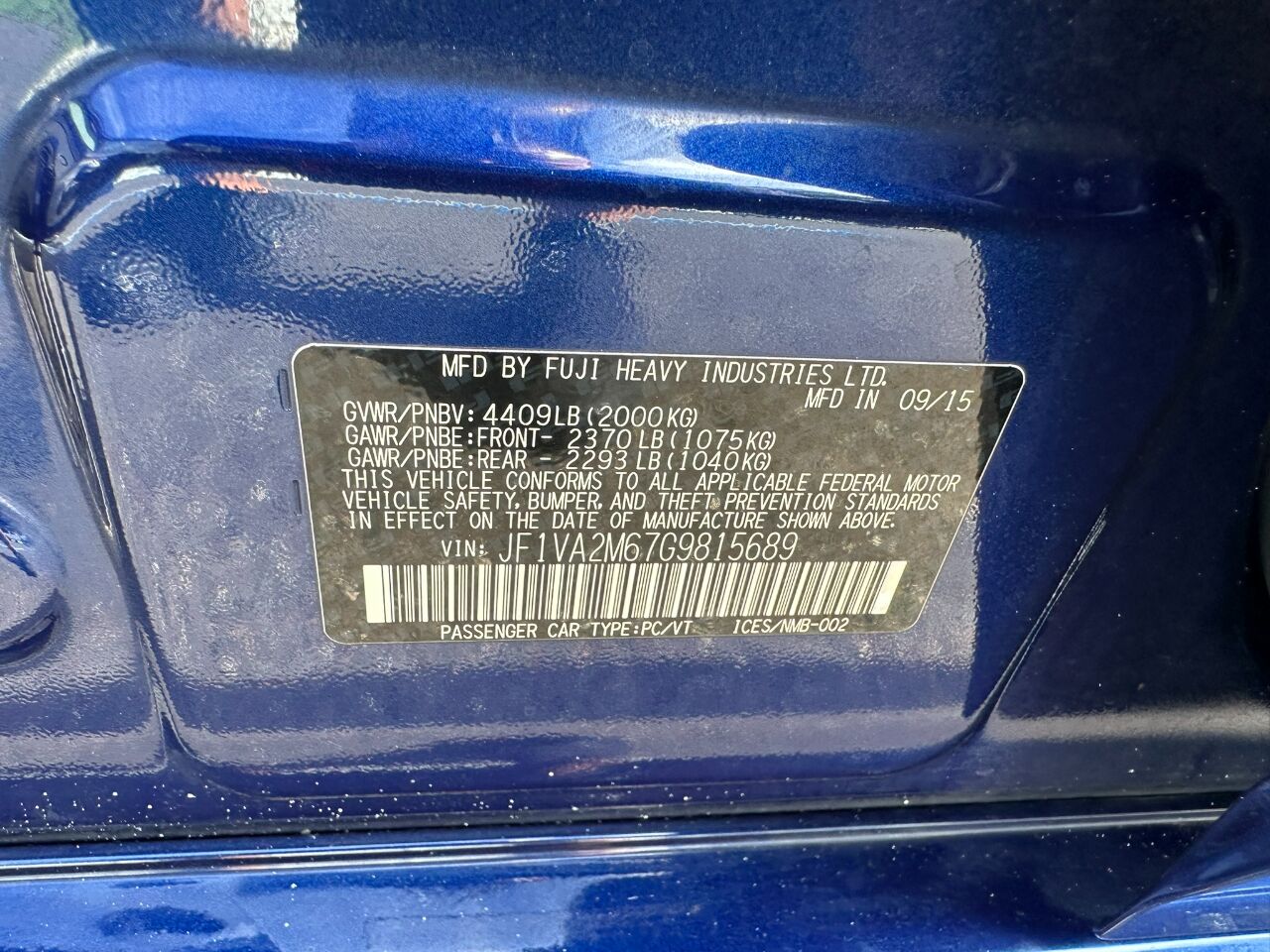 2016 Subaru WRX STI 4dr Sdn Jacksonville FL